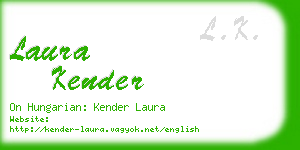 laura kender business card